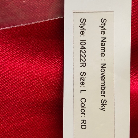 Berek Red Sweater Gold Beads Shawl Collar Fill Zip - Picture 8 of 11